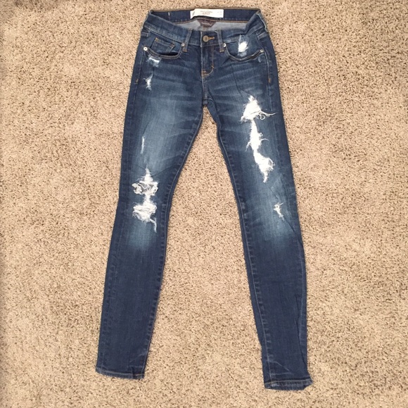 Distressed A&F Skinny Jeans