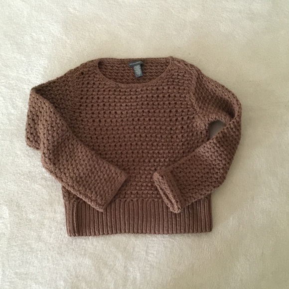 Banana Republic Brown Chunky Rabbit Hair and Wool Sweater