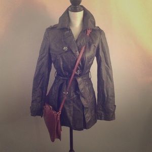 Kennith cole black trench coat