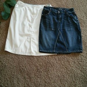 Denim & White Skirt Bundle