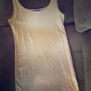 Purple polka dotted bodycon dress