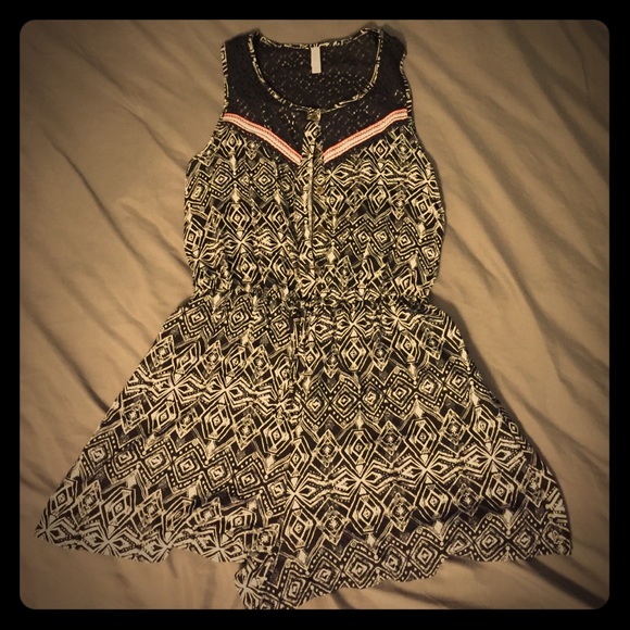 Black & white Romper with Neon pink accent