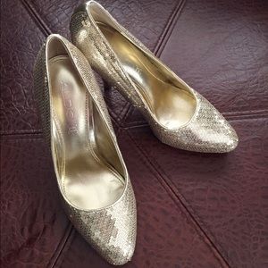 ALDO sparkle golden high heals
