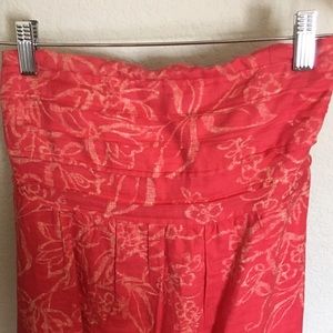 banana republic strapless linen dress.