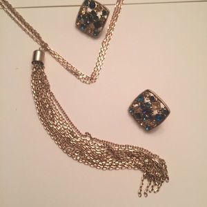 Long necklace and earring bundle