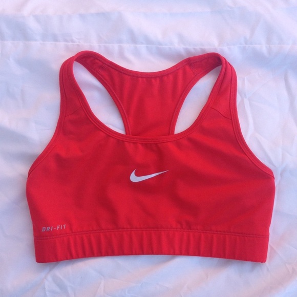 Nike red sports bra
