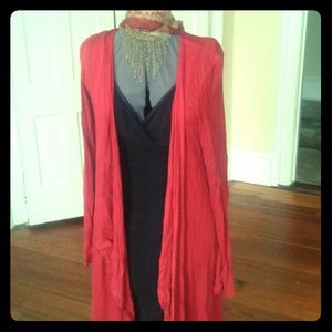 Long, red, long sleeved fly-away by BKE