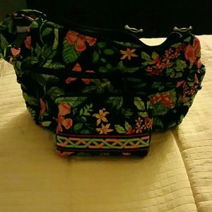 Vera Bradley purse with small makeup bag