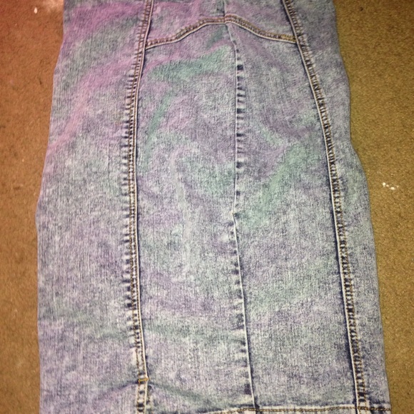 High waist denim skirt