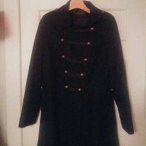 Tahari military wool coat