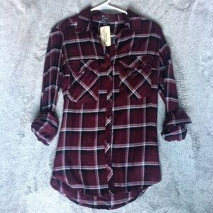 💗ON HOLD💗 Forever 21 maroon flannel top