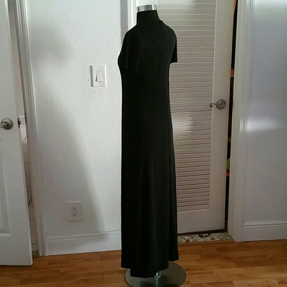 Sold out ! LIZ CLAIBORNE BLACK MAXI DRESS SIZE S - Picture 3 of 4