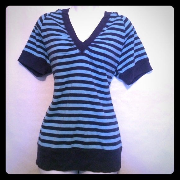 LA Blues stripped Hooded Top