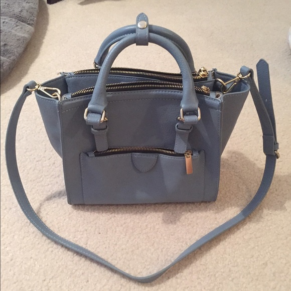 Pretty sky blue handle bag by Zara