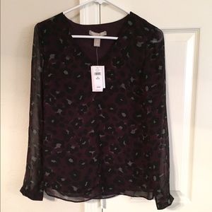 Banana republic leopard top