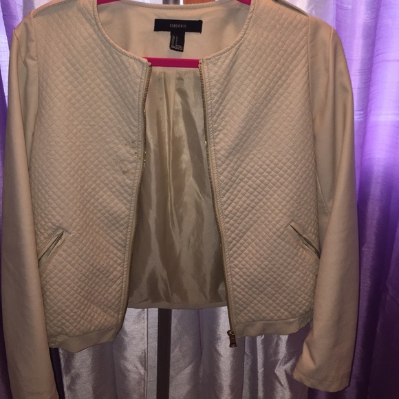 CREME BOMBER JACKET