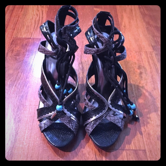 Brand new 5" heels snake skin