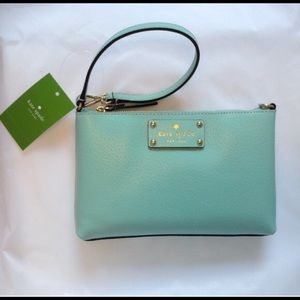Kate Spade Robbins Egg Blue wristlet.