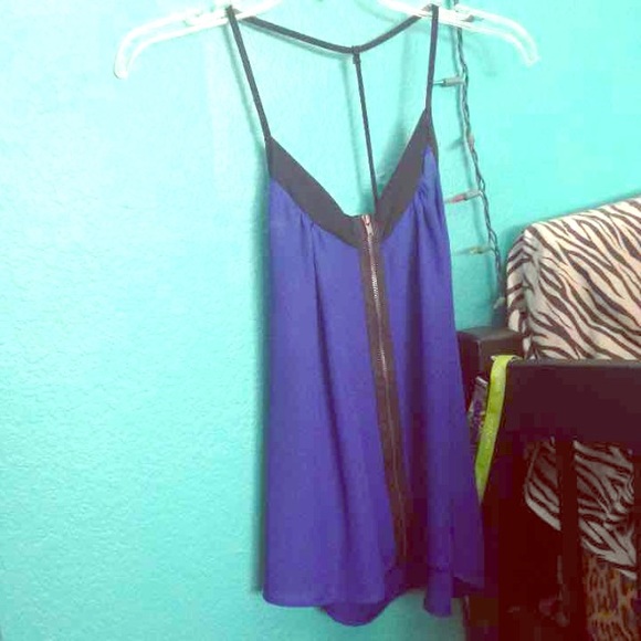 Blue Zippered Tank - Picture 1 of 2