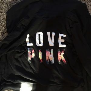PINK Black zip up.