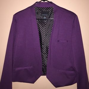 Purple Cynthia Rowley Crop Blazer