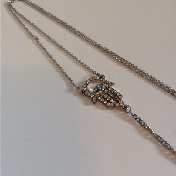 Boutique Jewelry - LAST ONE! Crystal Hamsa necklace