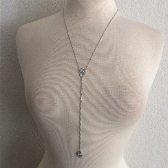 LAST ONE! Crystal Hamsa necklace - Picture 3 of 3