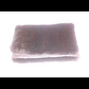 New Black mink fur checkbook cover