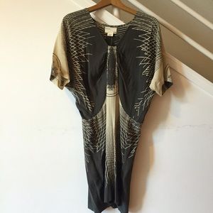 Slate grey/olive/beige dress