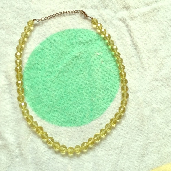 Yellow Crystal fashion necklace