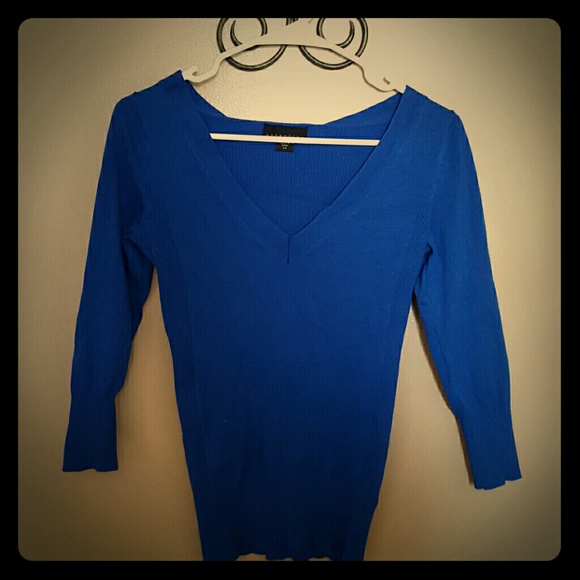 Blue V neck sweater