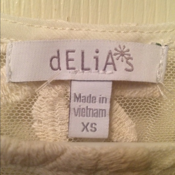 Delias xs off white sheer top - Picture 1 of 4