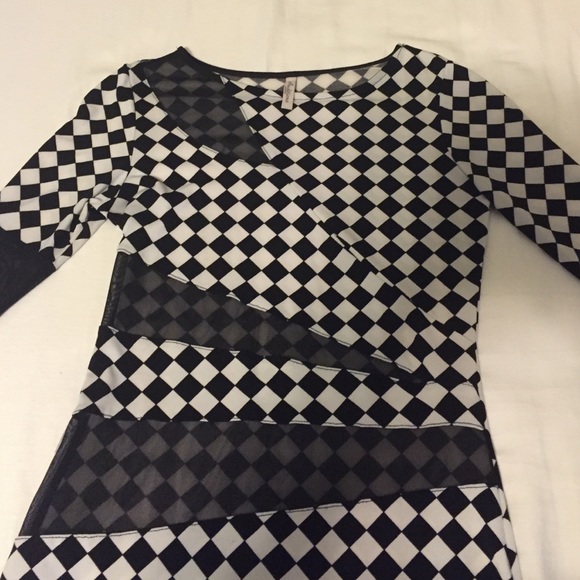 Checkered mini dress