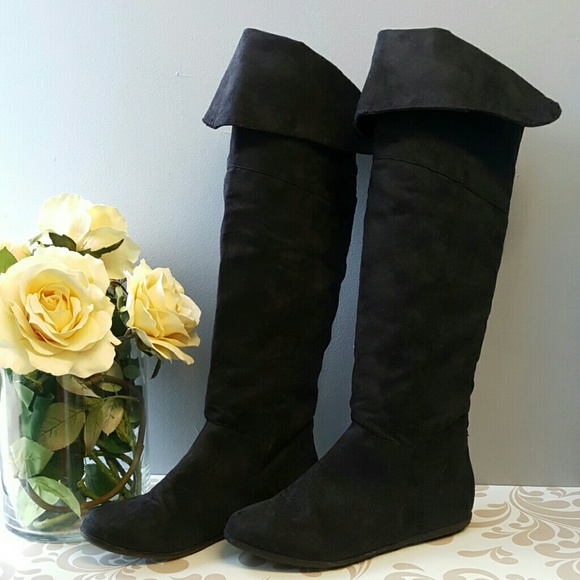 SM New York  Shoes - SM New York 👑 black suede knee high boots