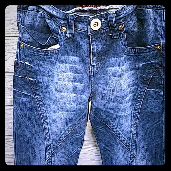Baby Phat lace-up cuff Jean Capri pants