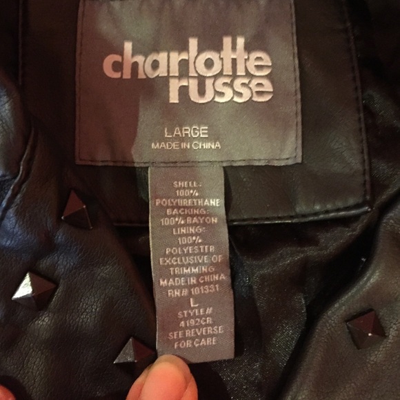Charlotte Russe Leather jacket and Tank - Picture 3 of 4