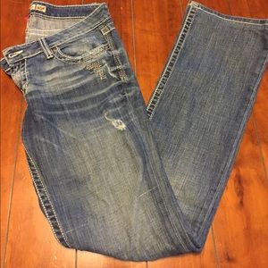 BKE Stella mid rise boot jeans sz 28x34