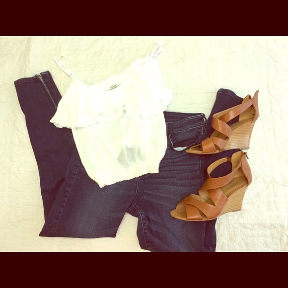 Charlotte Rouse white crop tank