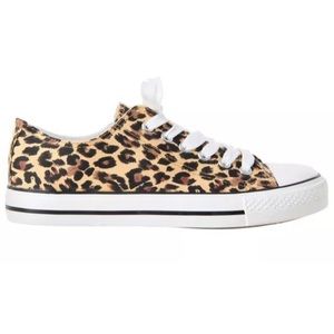 Leopard Print Canvas Sneakers NWOT