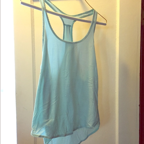 Mint green Lululemon singlet tank