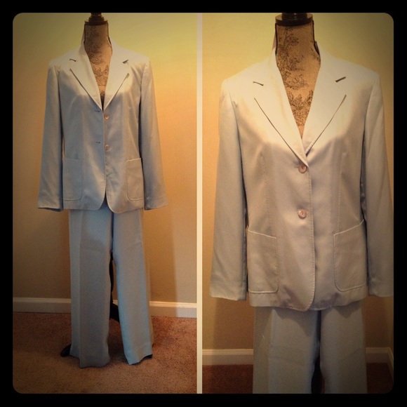 Liz Claiborne Baby Blue Pant Suit