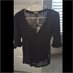 Dark grey quarter sleeved shirt