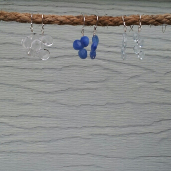 Earrings Sterling, Quartz & Agate - $15 each - Picture 1 of 4