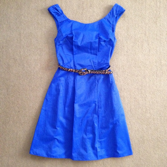 NEW US2 blue 60s style skater dress