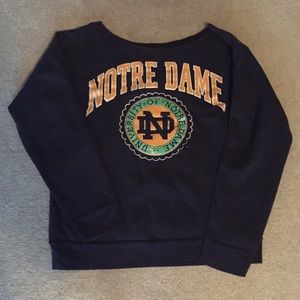 Vintage Off the Shoulder College Sweatshirt