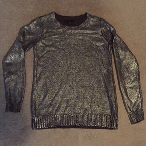 Metallic Silver Sweater