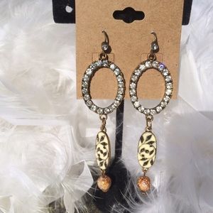 Copper Swarovski crystal dangles
