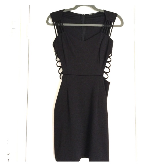 Black dress with open side