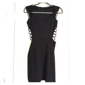 Black dress with open side