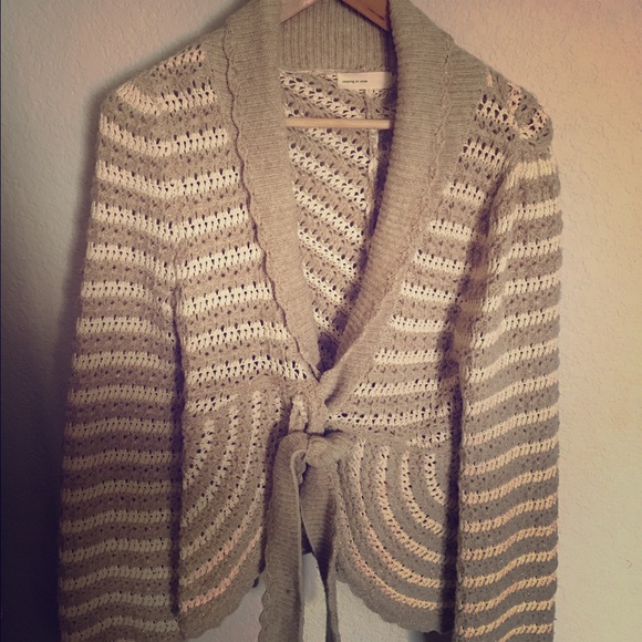 Sleeping in Snow tie front sweater